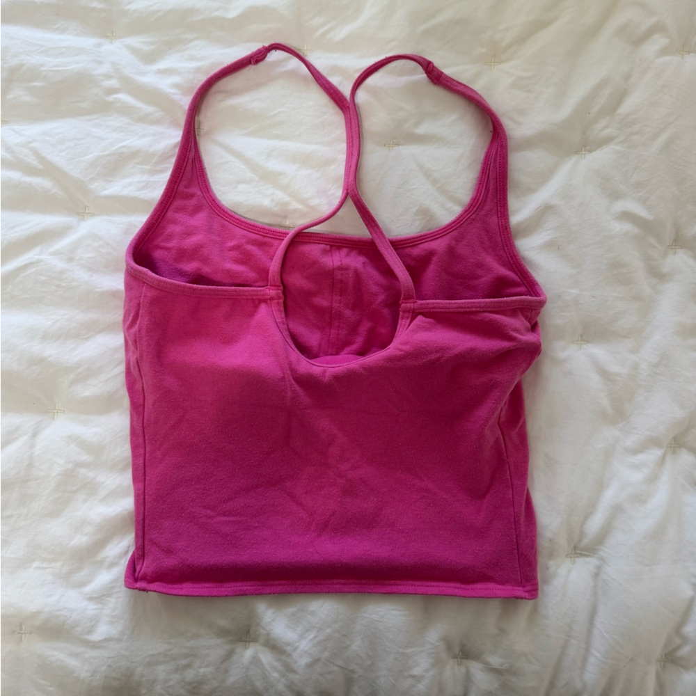 Pink Rhinestone Logo Racerback Tank - Picture 2 of 5